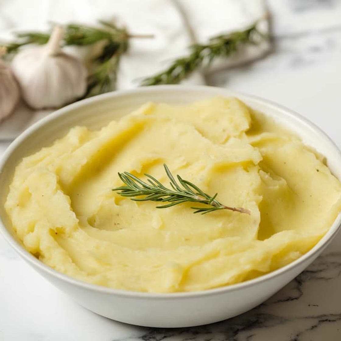 Olive Oil Mashed Potatoes with Rosemary and Garlic