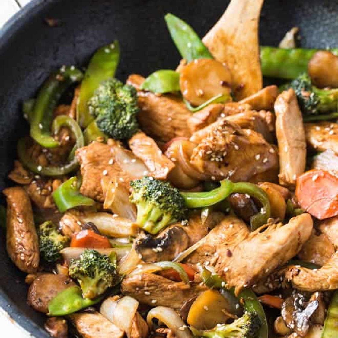 Garlic Sesame Chicken Stir Fry
