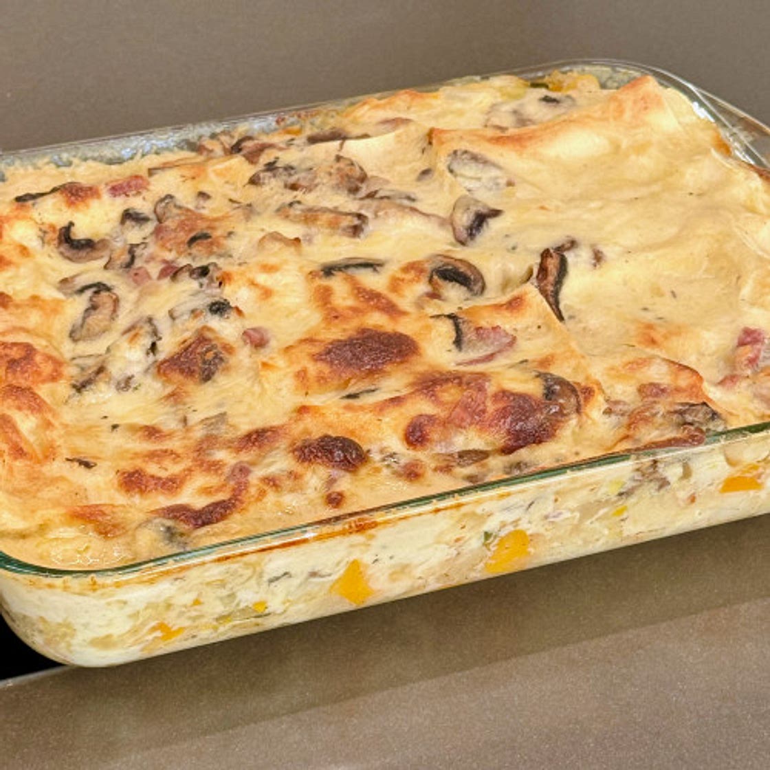 Wholesome healthy autumn lasagna