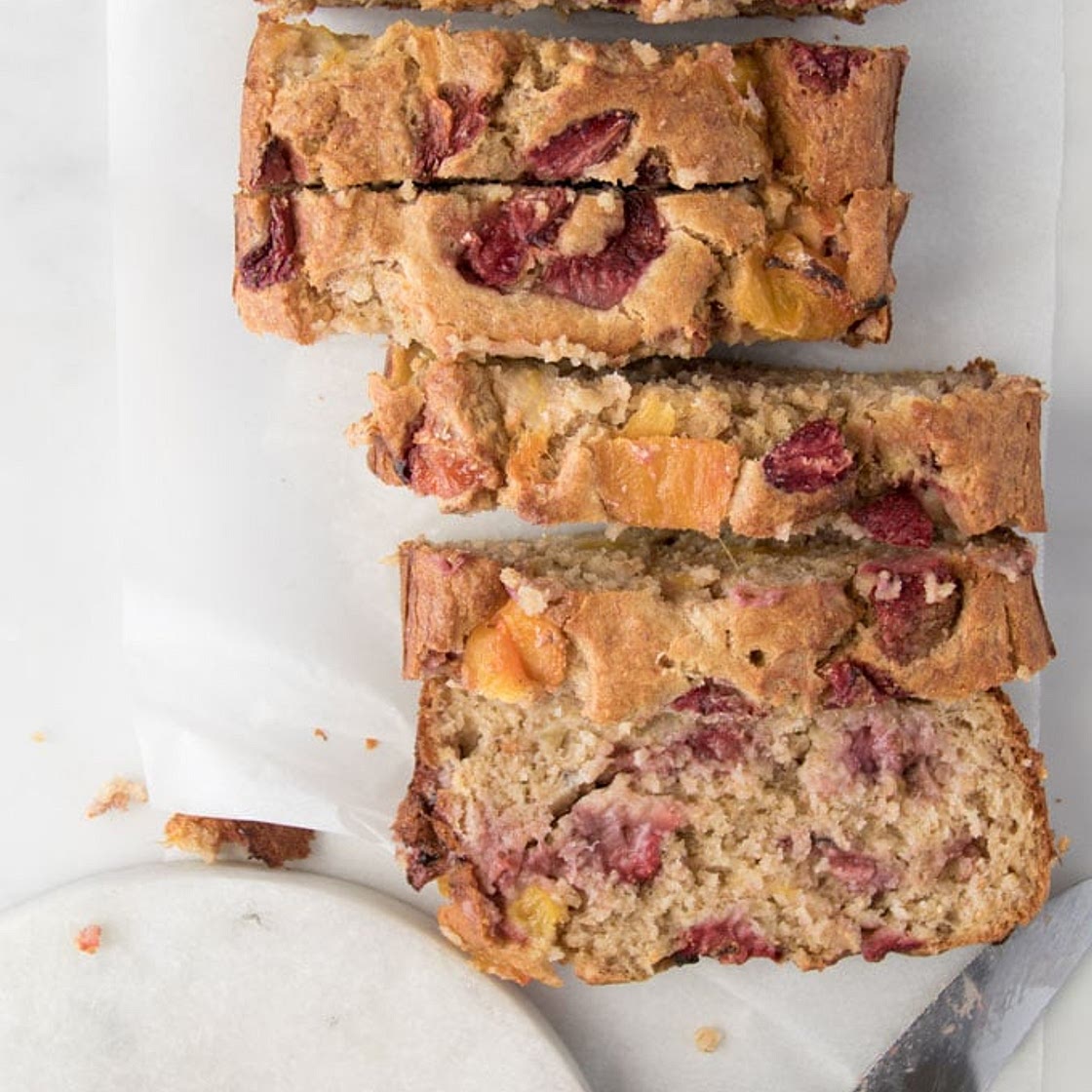 Healthy Strawberry Mango Banana Bread