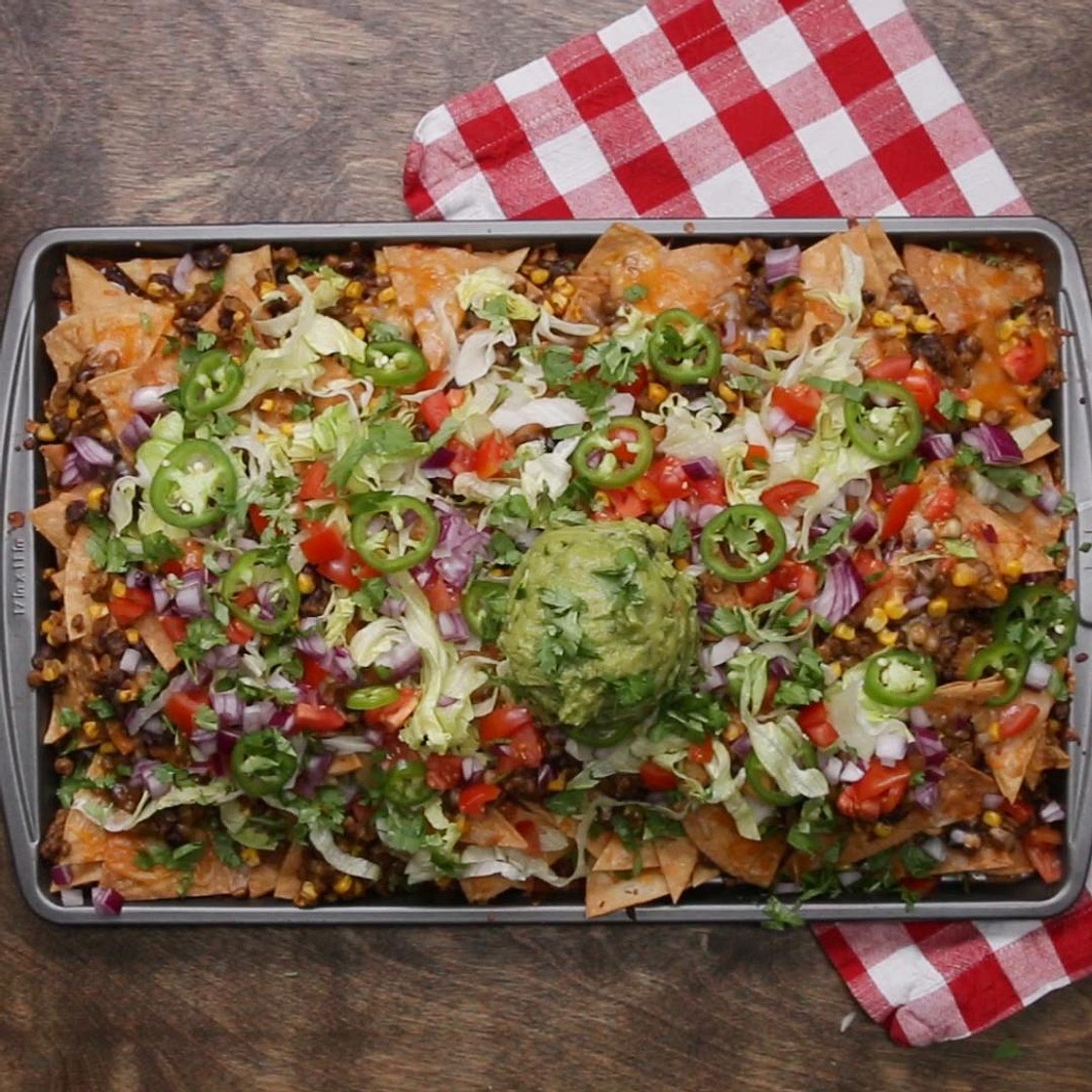 Loaded Vegetarian Nachos Recipe by Tasty