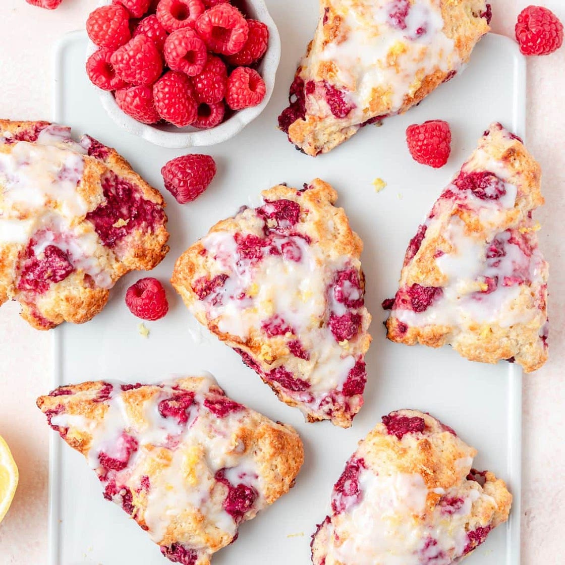 Raspberry Sour Cream Scones