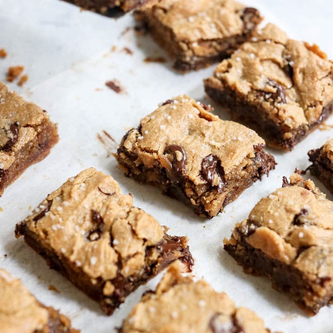 Peanut Butter Blondies (Flourless!)