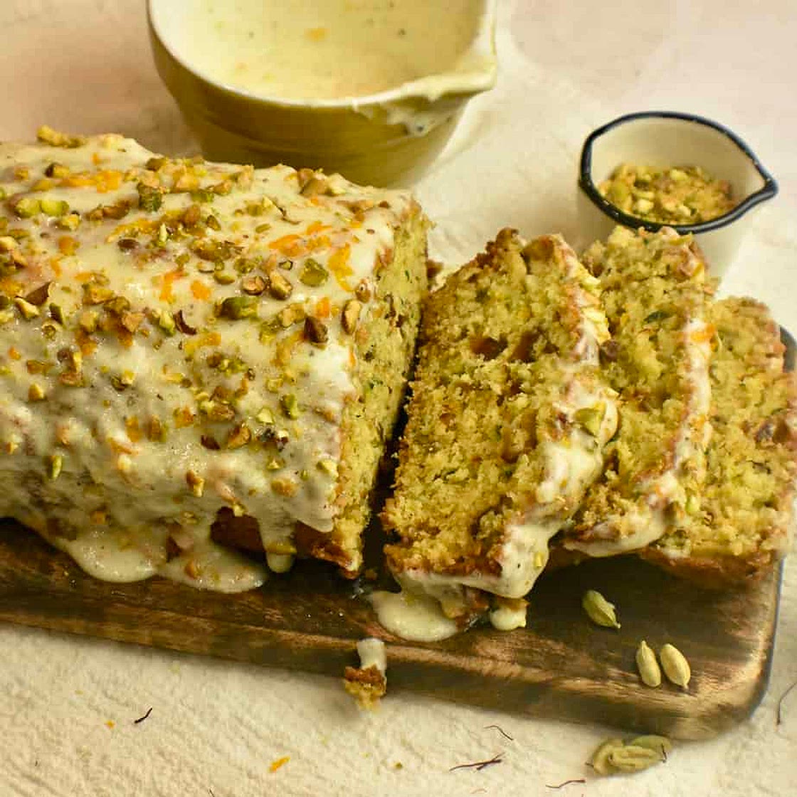 Orange Glazed Zucchini Bread With Dates