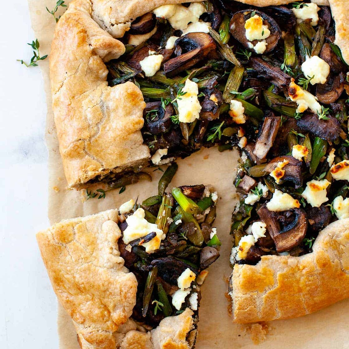 Asparagus Mushroom Galette