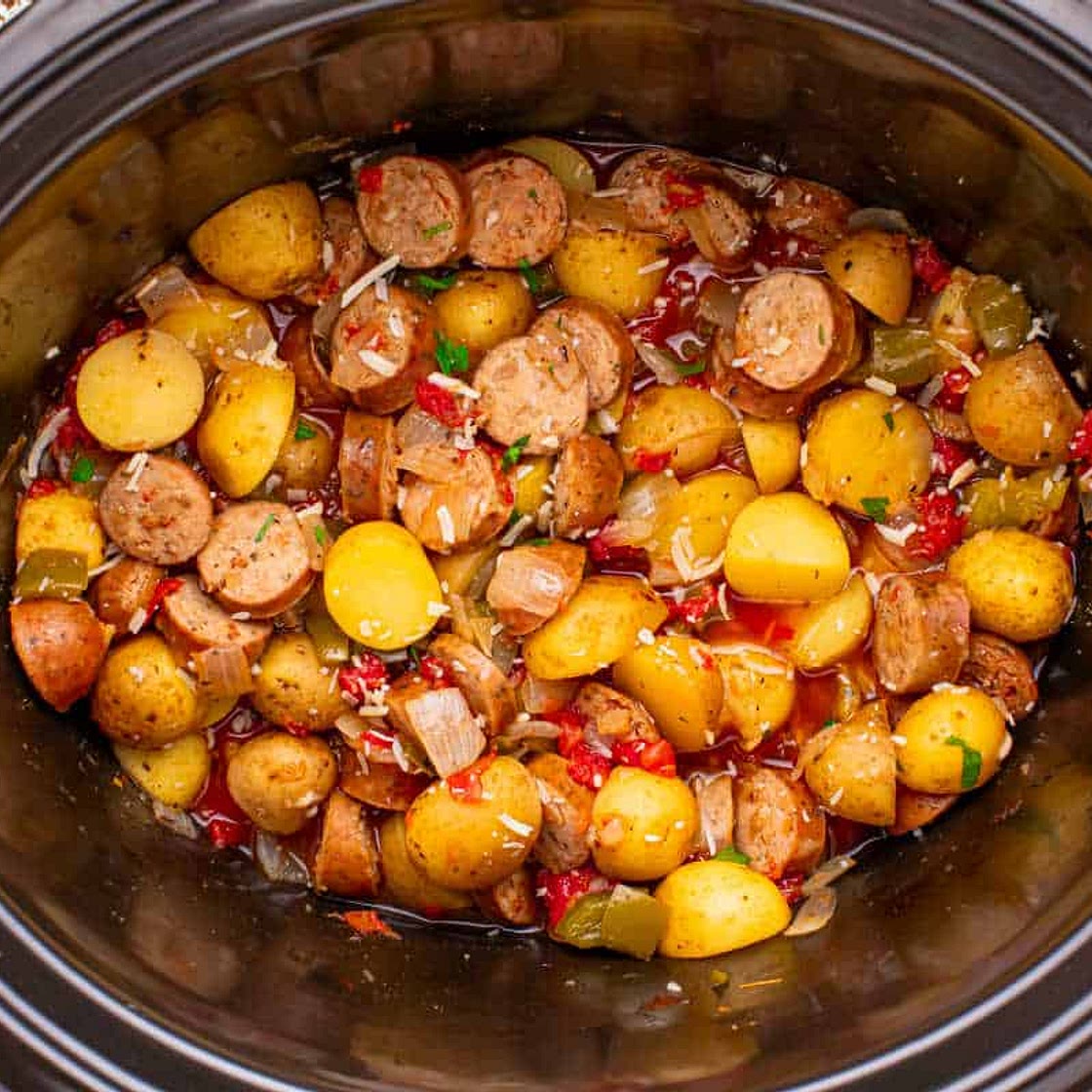 Crockpot Sausage and Potatoes