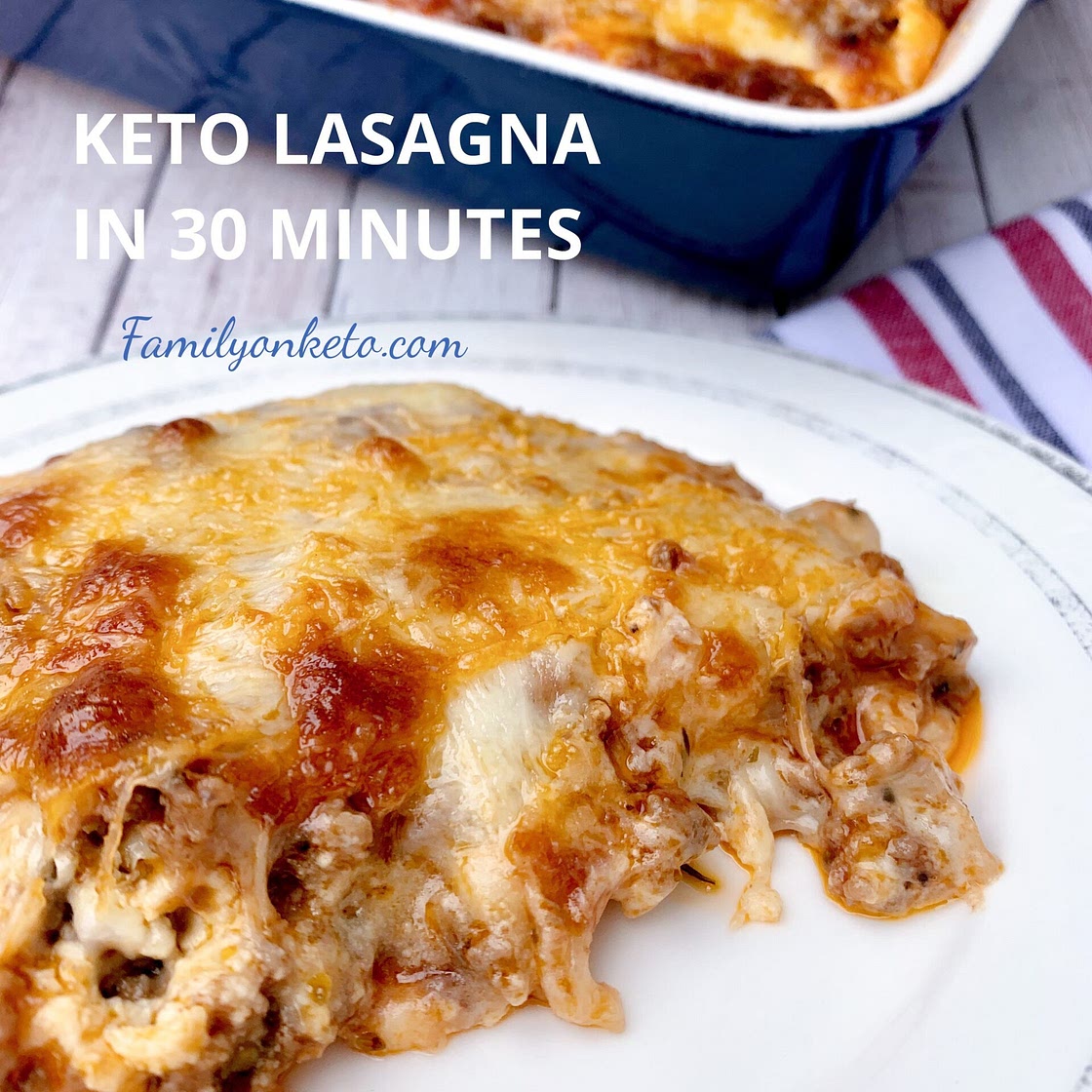 Easy keto lasagna in 30 minutes from the scratch