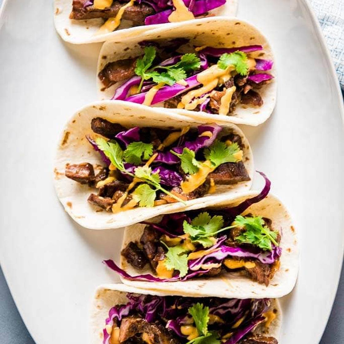Slow Cooker Korean Beef Tacos