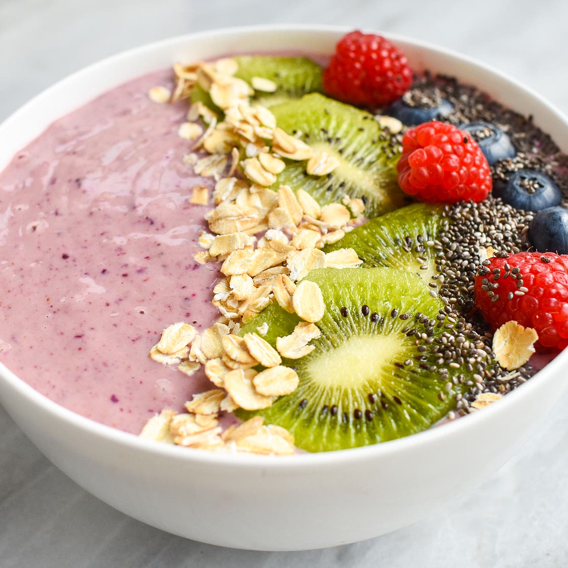 Protein-Power Low-FODMAP Berry Smoothie Bowl; Gluten-free, Vegan