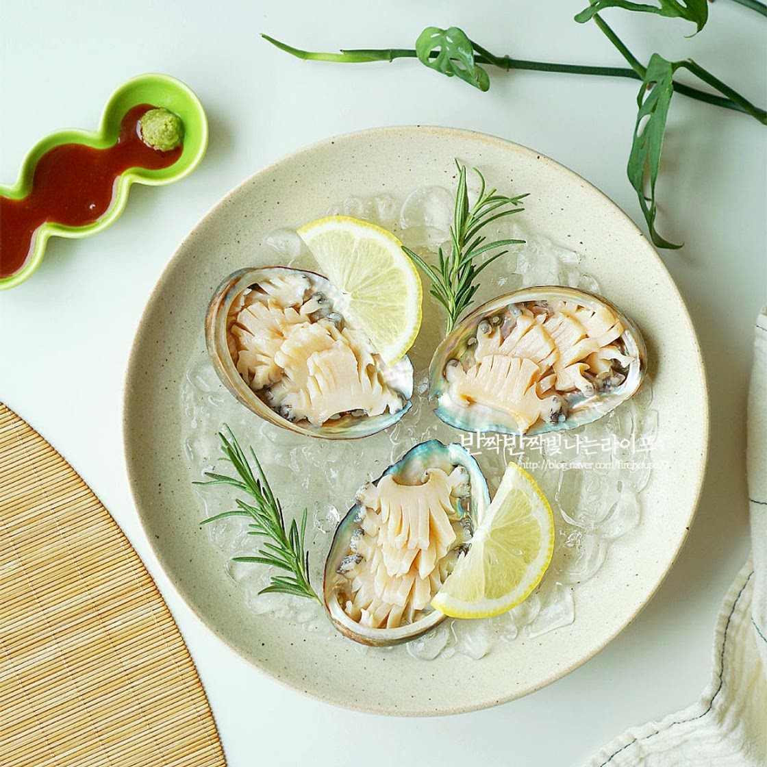 전복회 손질 전복 손질법 손질방법 전복 모래주머니 이빨 제거