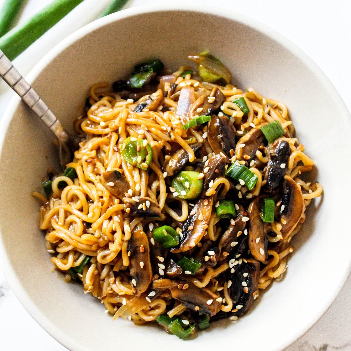 Mushroom Ramen (or Maggi) Noodles