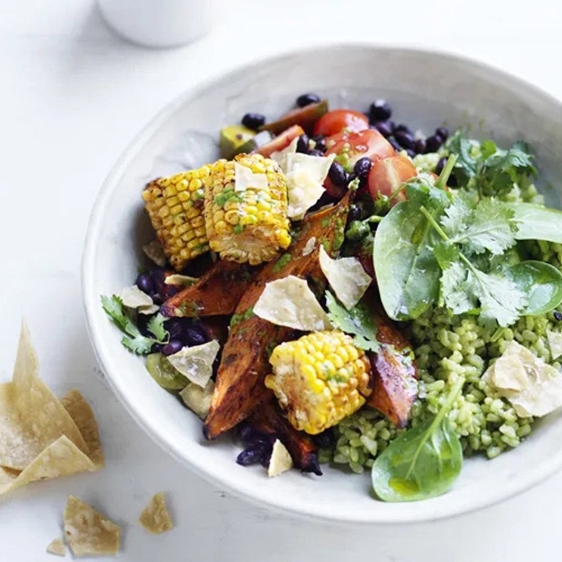 Sweet potato and black bean rice bowl