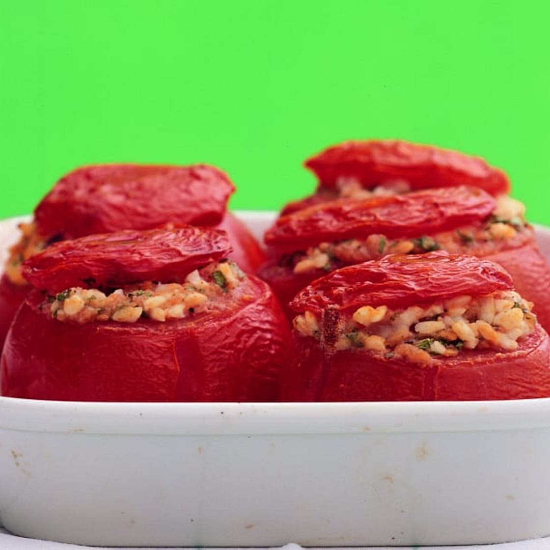 Gefüllte Tomaten mit Reis