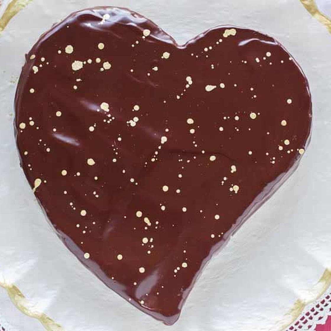 Heart of Gold Flourless Chocolate Cake