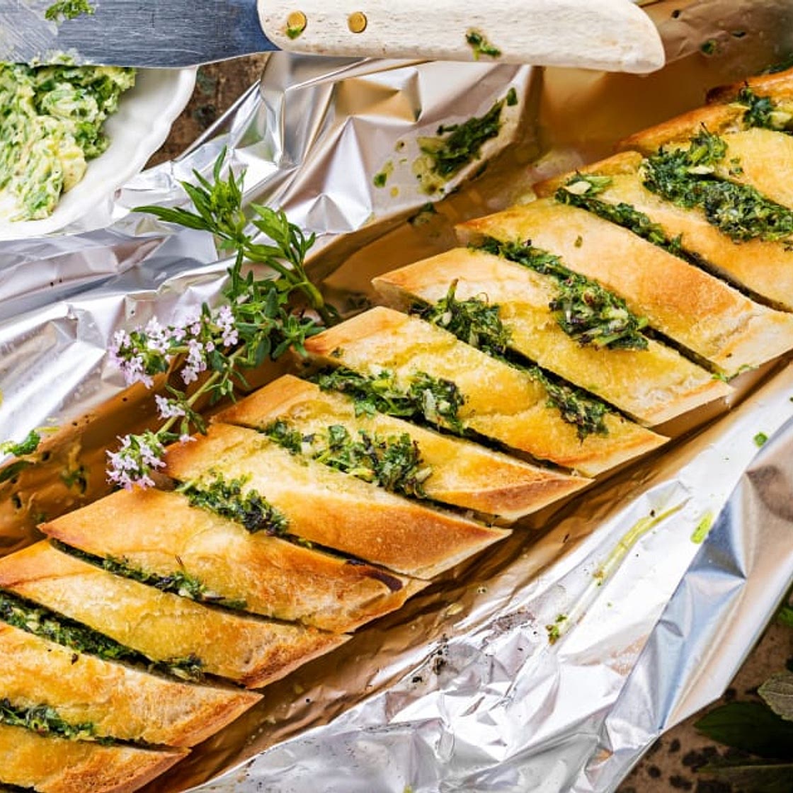 Knoblauchbrot vom Grill