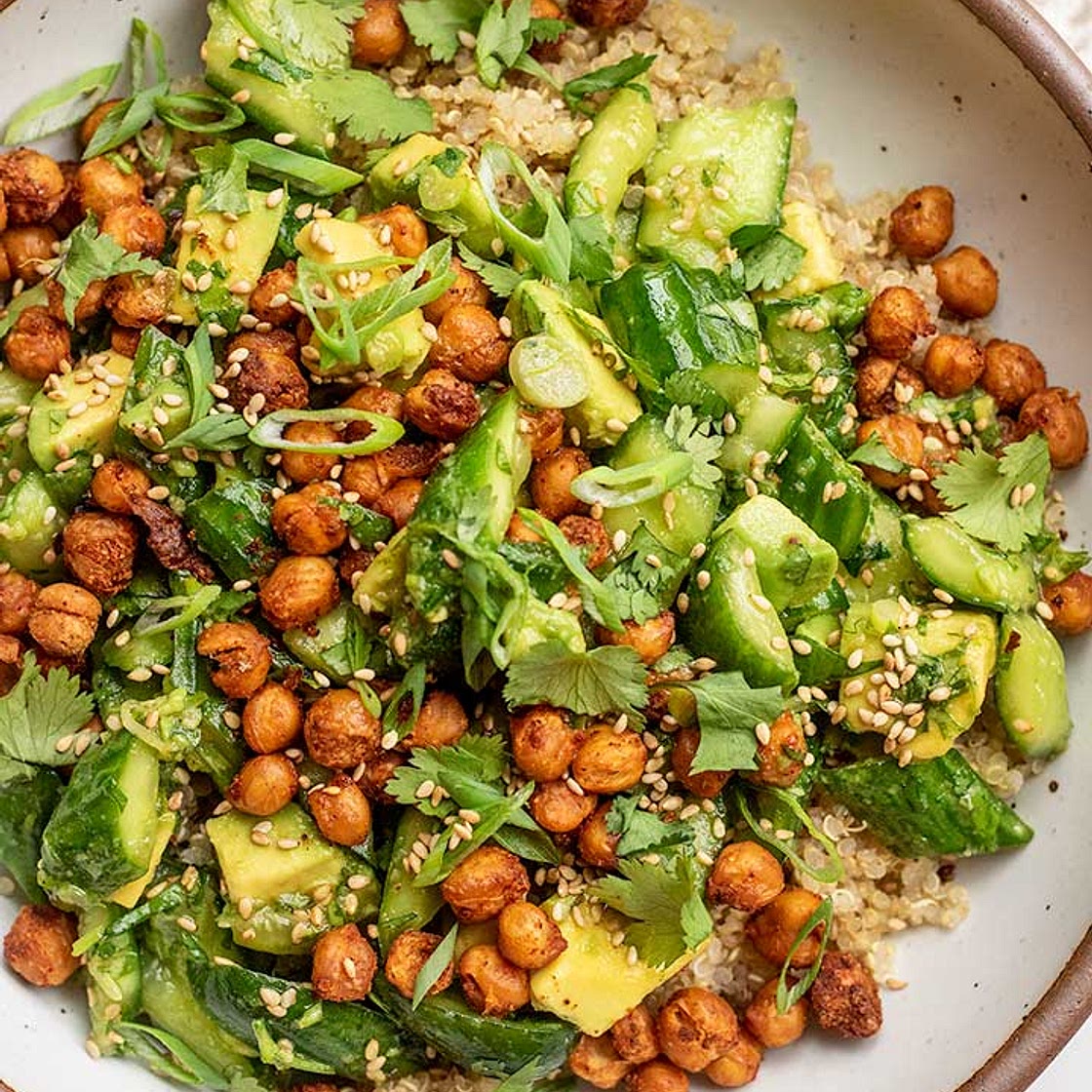 Smashed Cucumber Avocado Salad