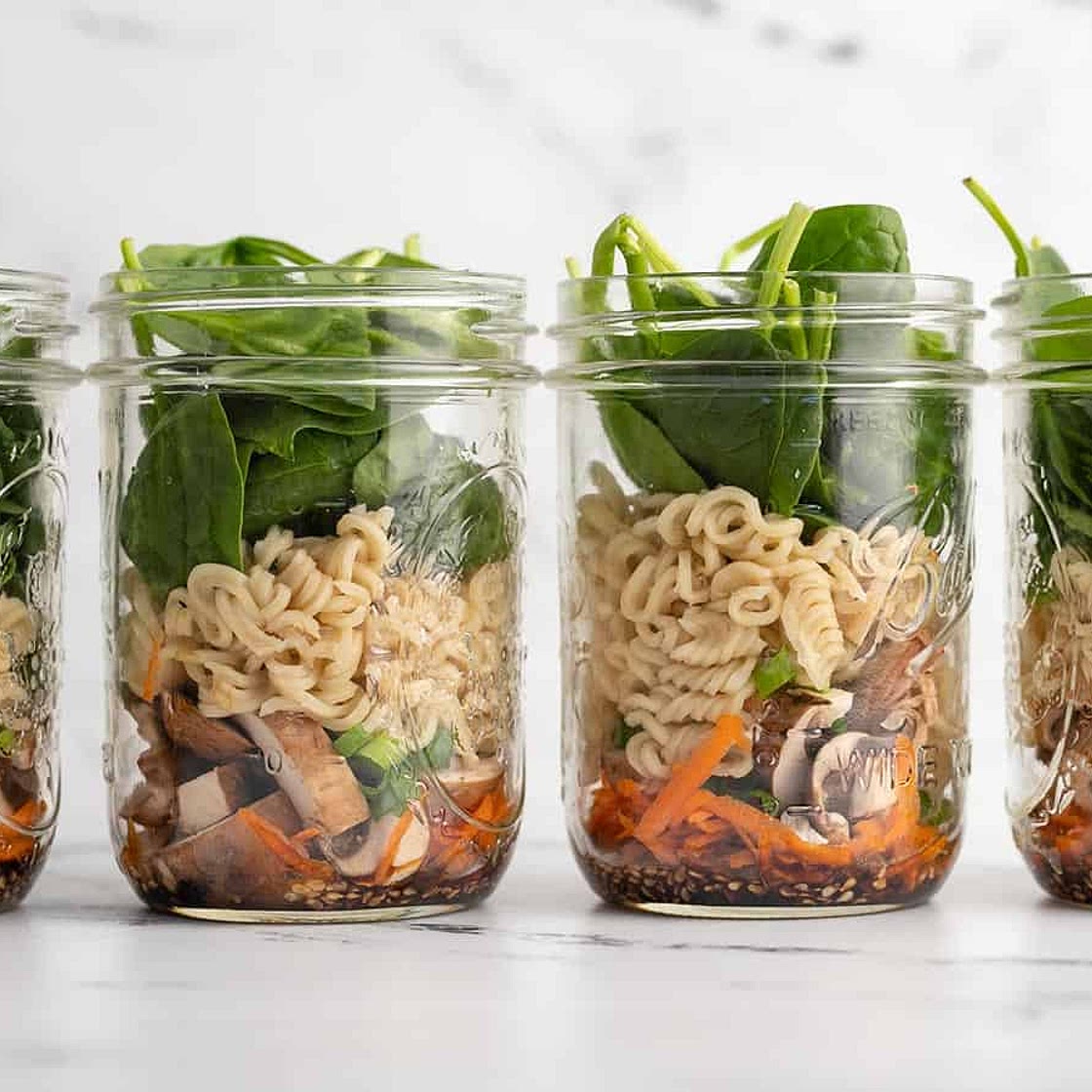 Meal Prep Noodle Soup Jars