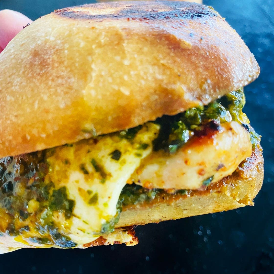Blackstone Chicken Pesto Sandwiches