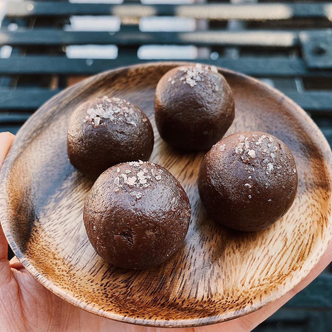 5-Ingredient Salted Chocolate Fudge Balls