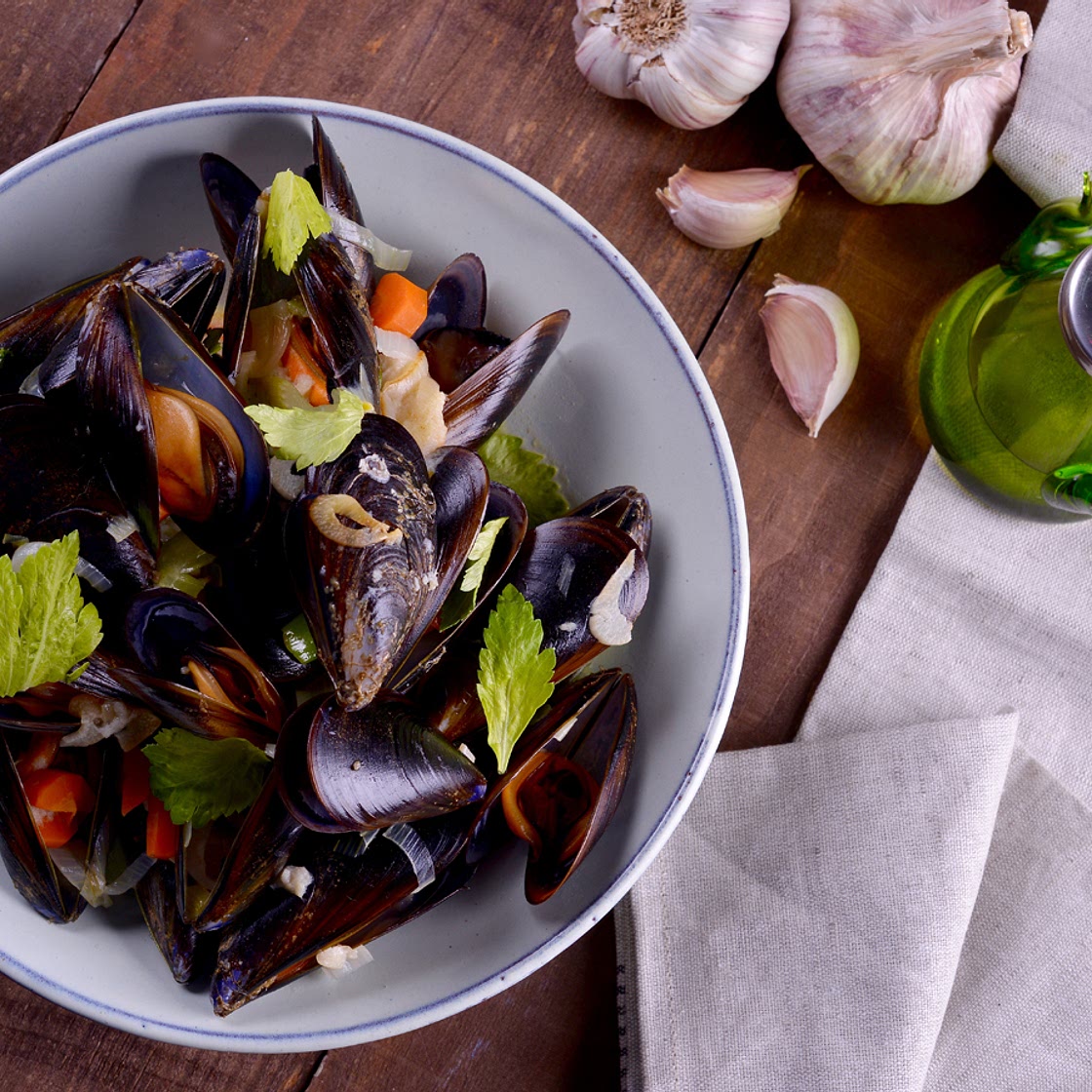 Mejillón belga al vino
