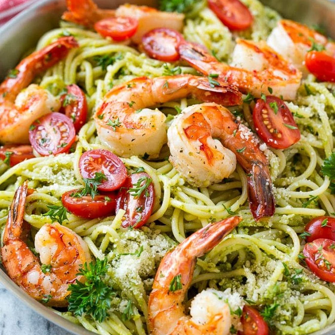 Shrimp Pesto Pasta