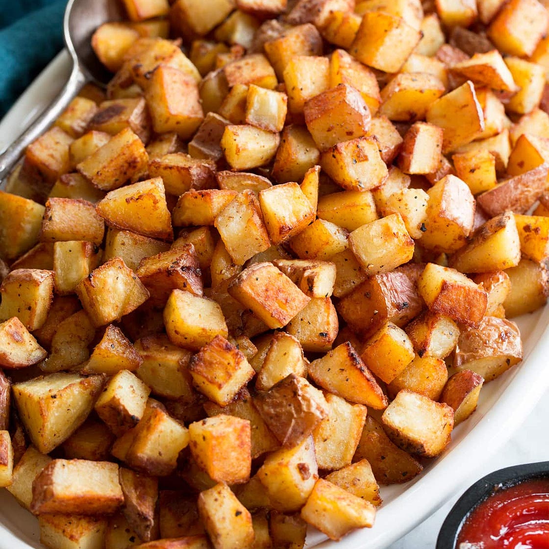 Breakfast Potatoes {Crispy Oven Baked}