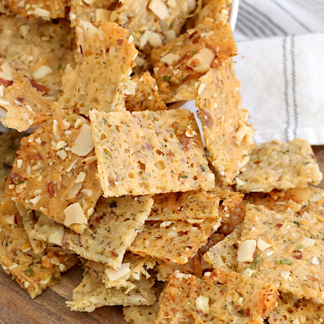 Sour Cream & Chive Keto Crackers
