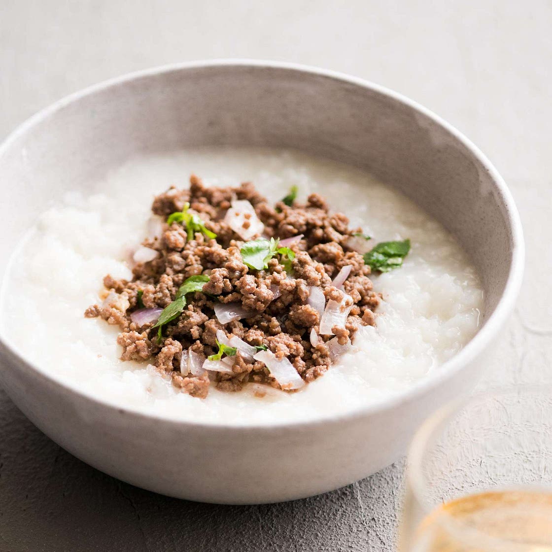 Garlic Beef and Onion Congee