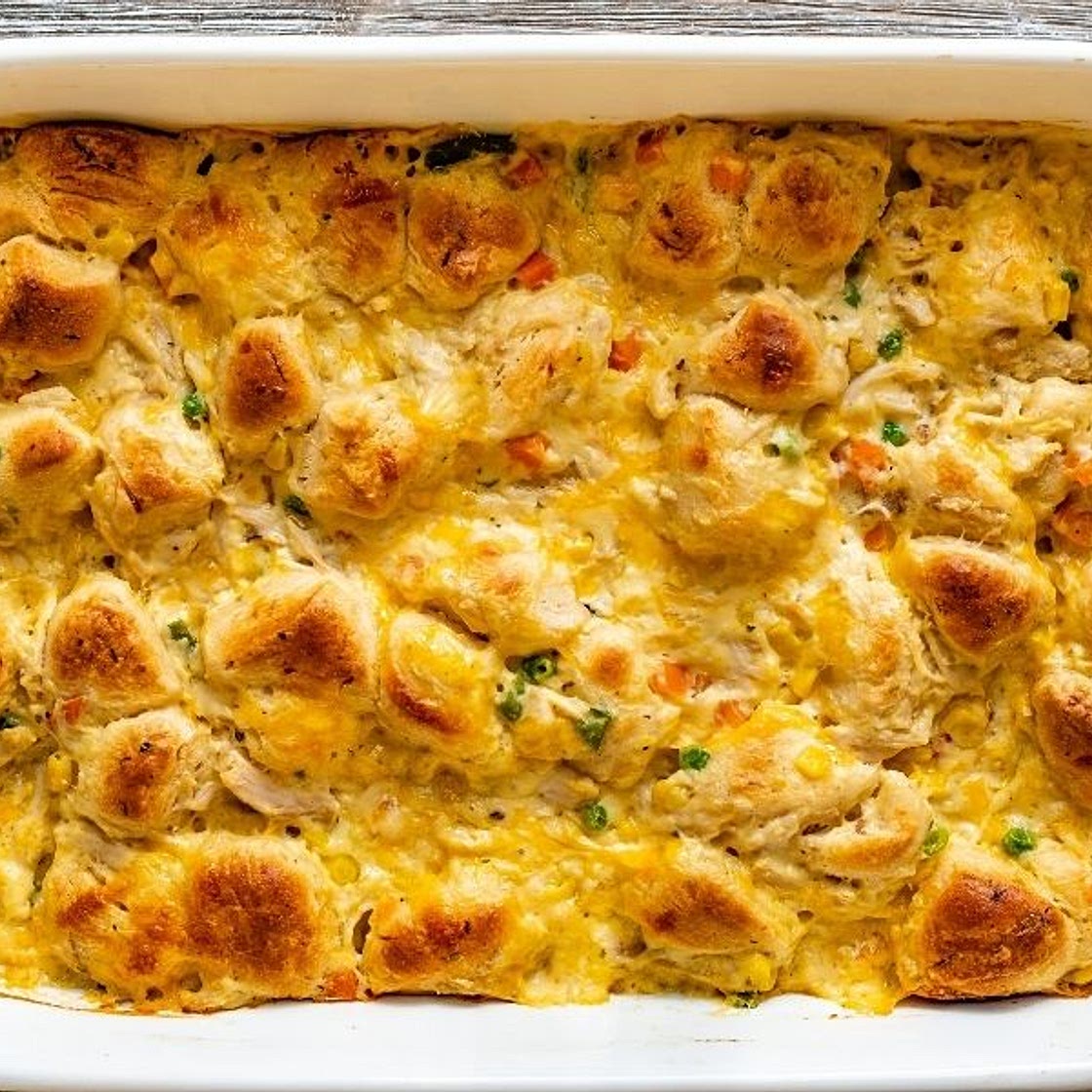 Chicken Pot Pie Bubble Up Casserole