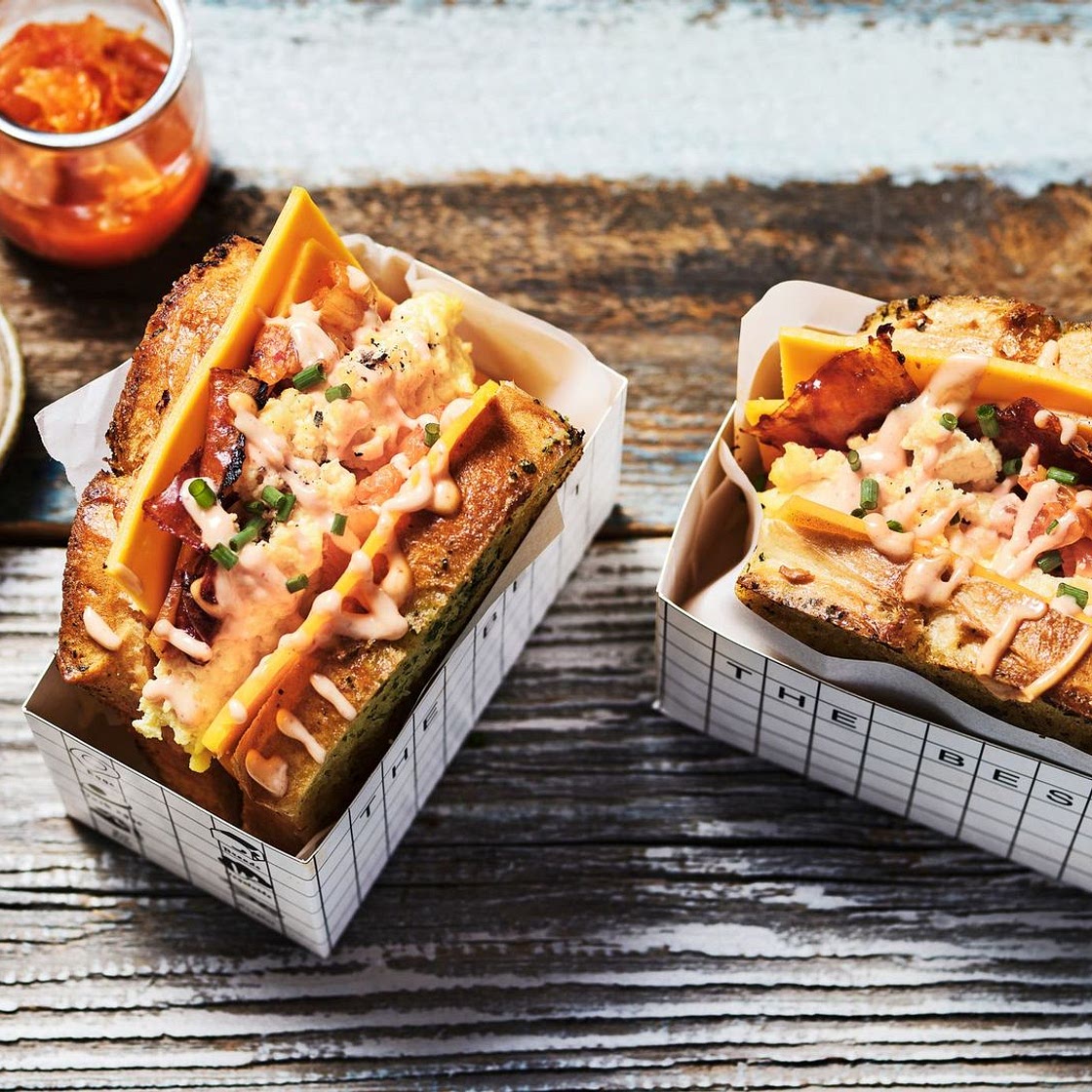 Spicy Egg Drop Sandwich