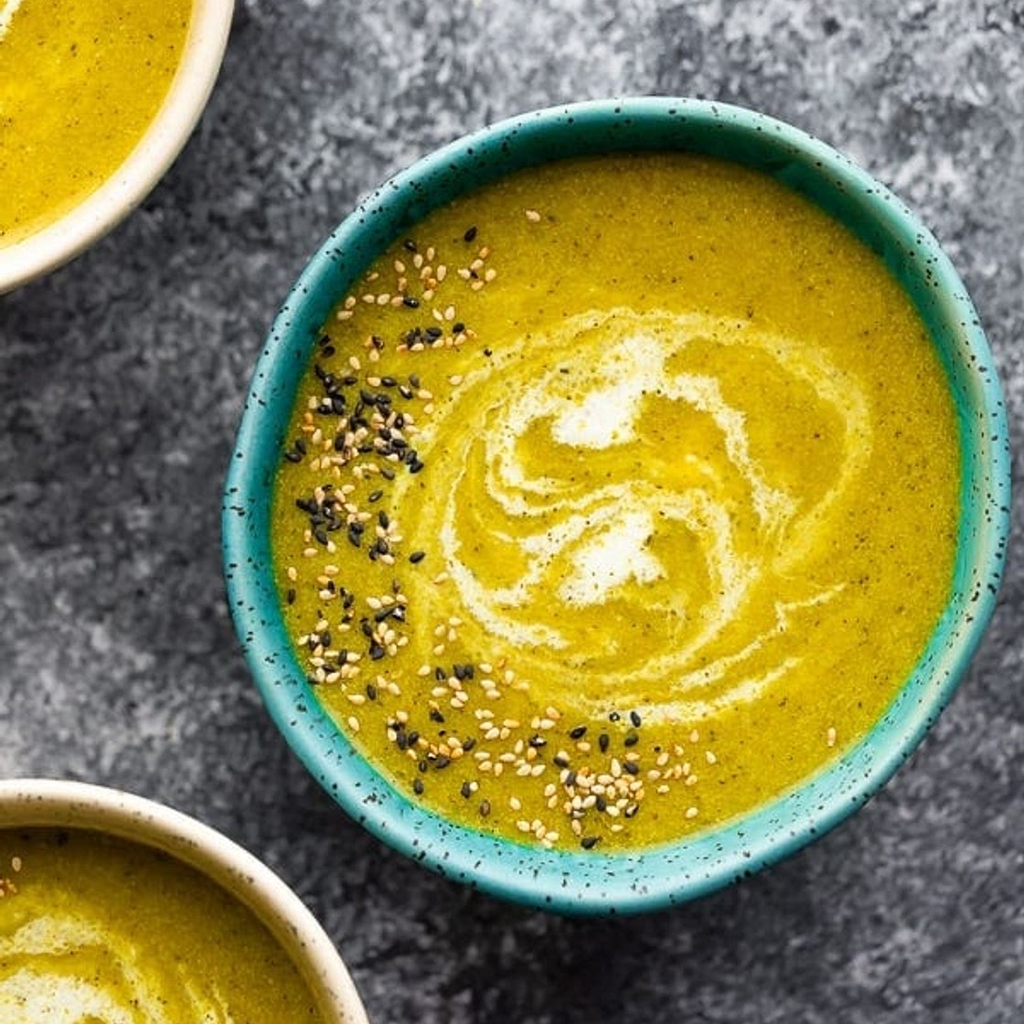 Crockpot Broccoli Turmeric Soup (keto, vegan)