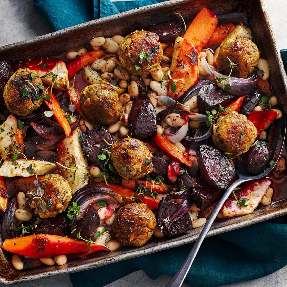 Root vegetable traybake
