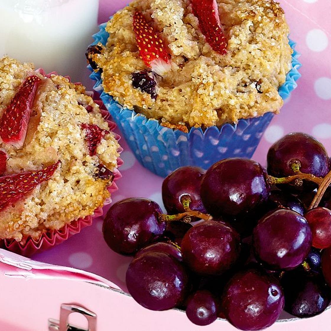 Strawberry yoghurt muffins