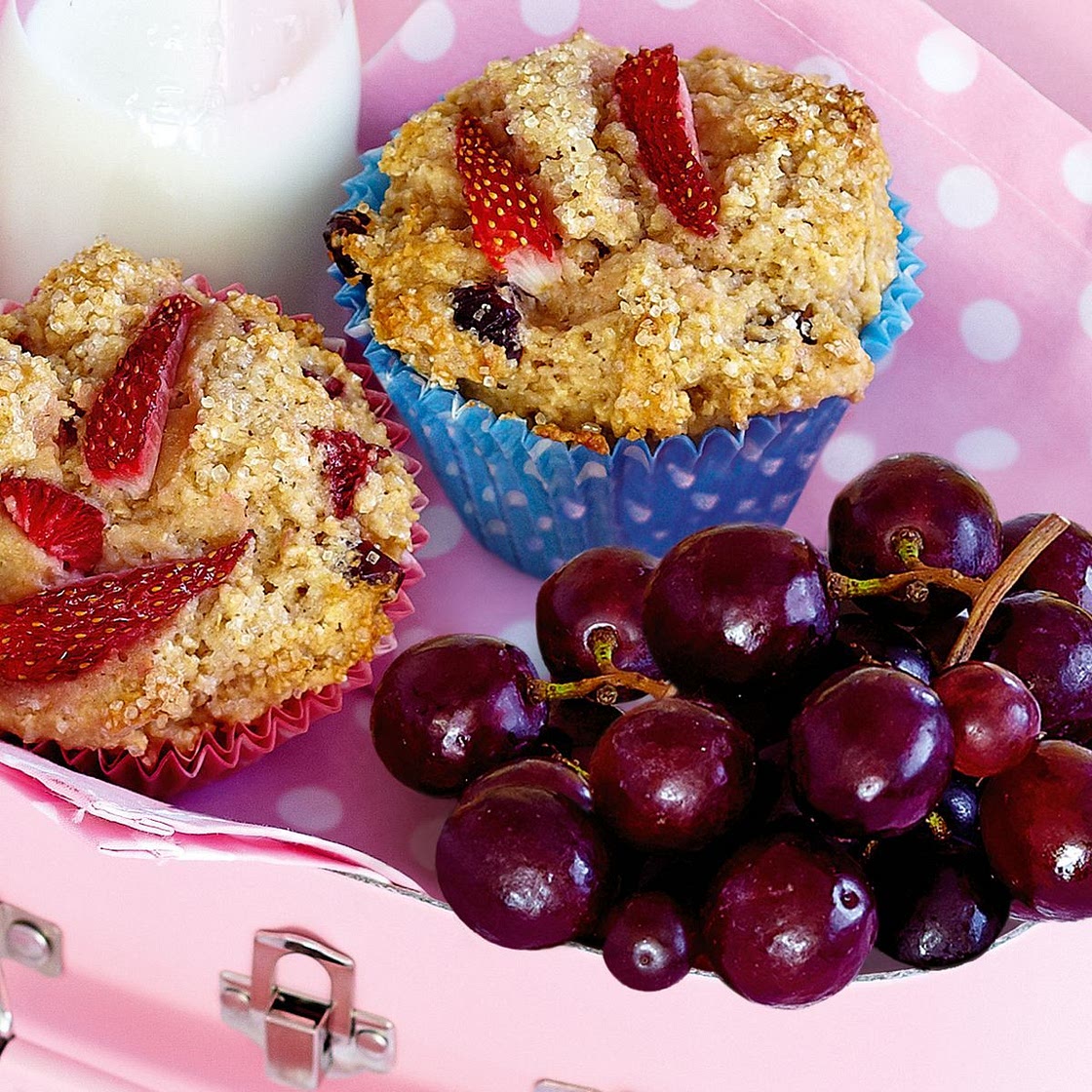 Strawberry yoghurt muffins