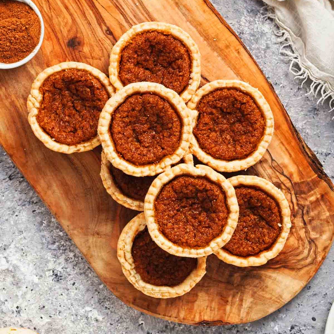 Mini Pumpkin Tarts (Dairy Free, Eggless)