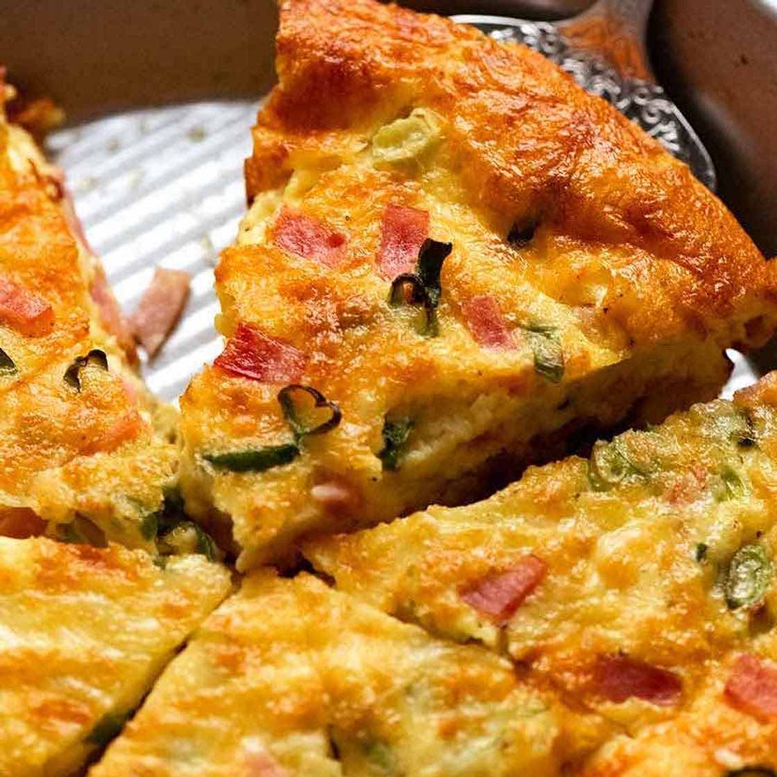 Crustless Quiche - Ham and Cheese
