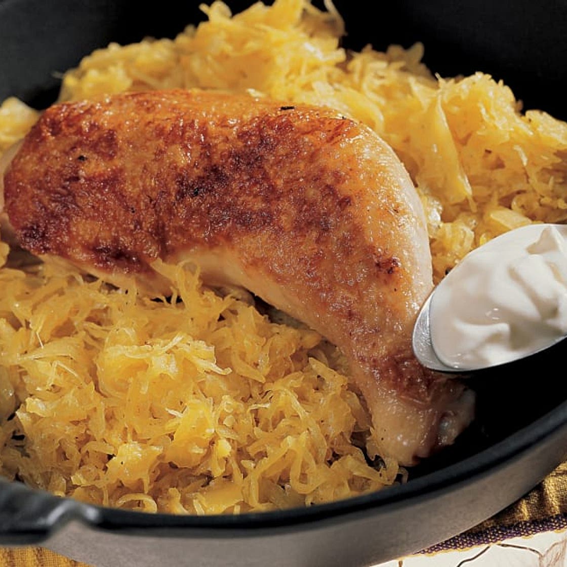 Poulet-Sauerkraut-Eintopf