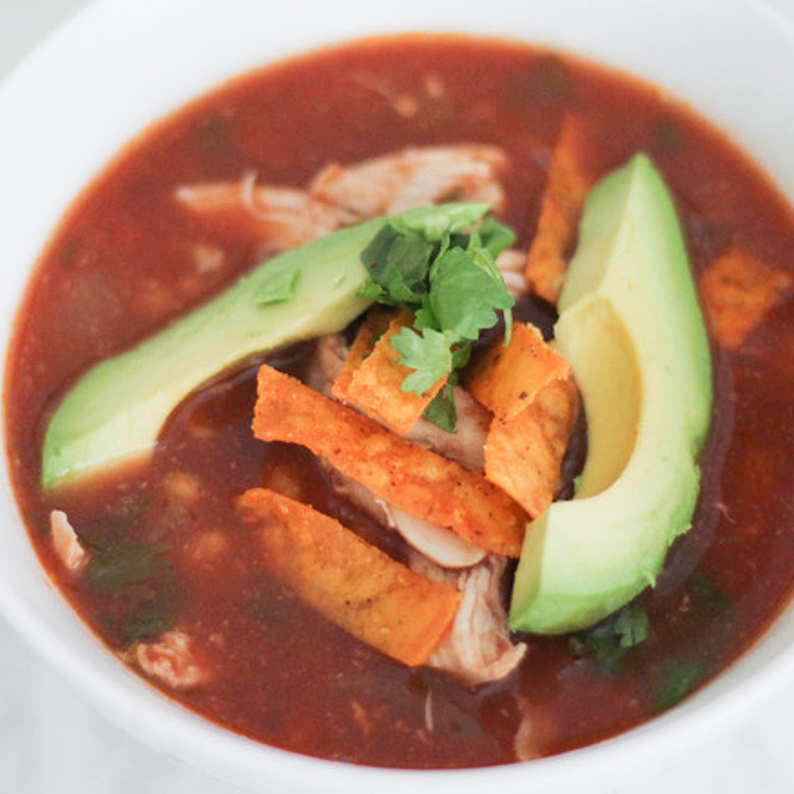 Easy Slow Cooker Chicken Tortilla Soup