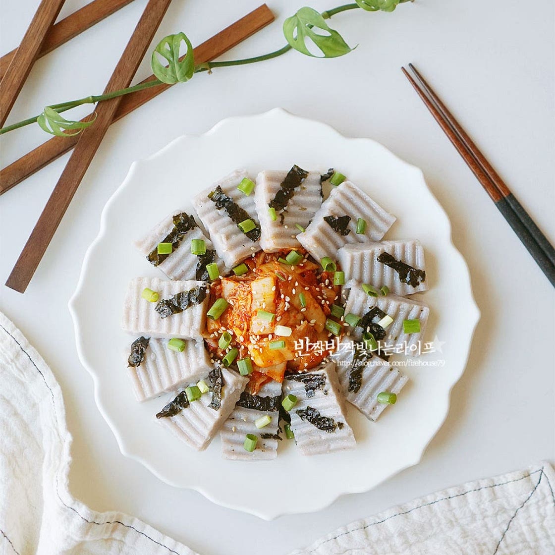 메밀묵무침 만드는 법 묵요리 메밀묵김치무침
