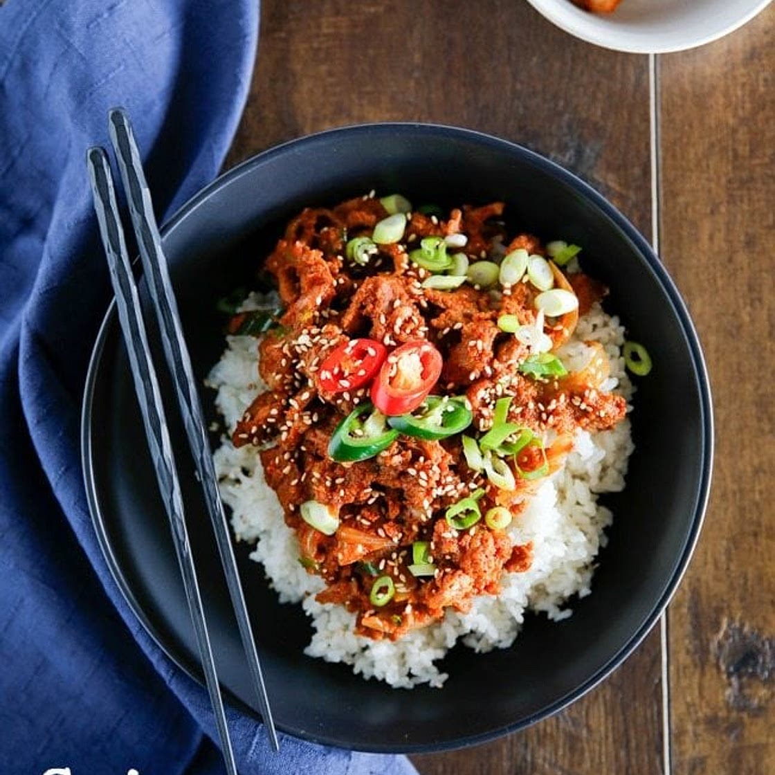 Spicy Pork Bulgogi Rice Bowl