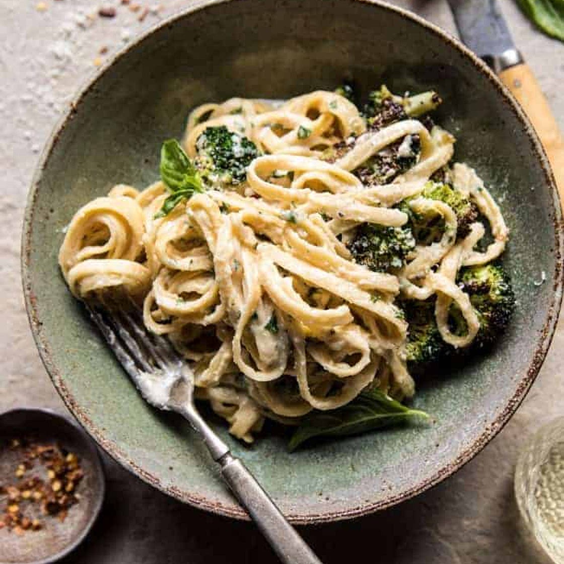 No-Guilt Broccoli Fettuccine Alfredo