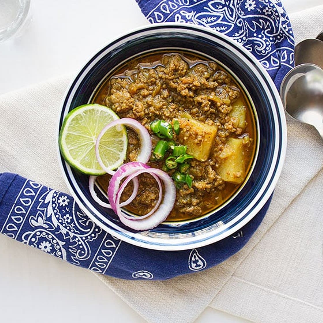 Aloo Keema Dhaba Style