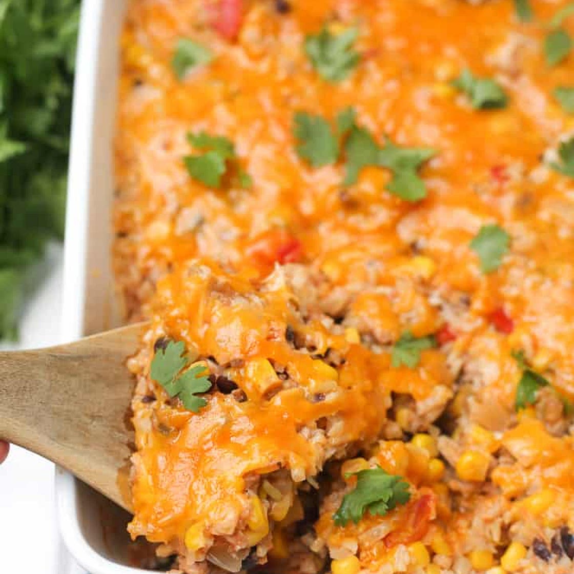 Mexican Cauliflower Rice Casserole
