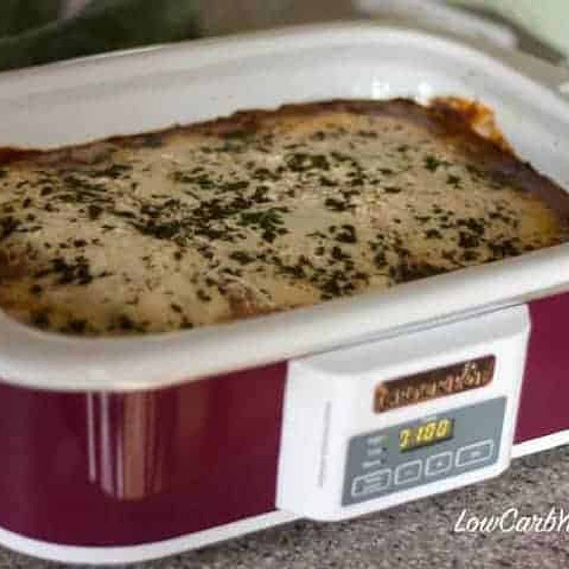 Crock Pot Ground Beef Eggplant Casserole
