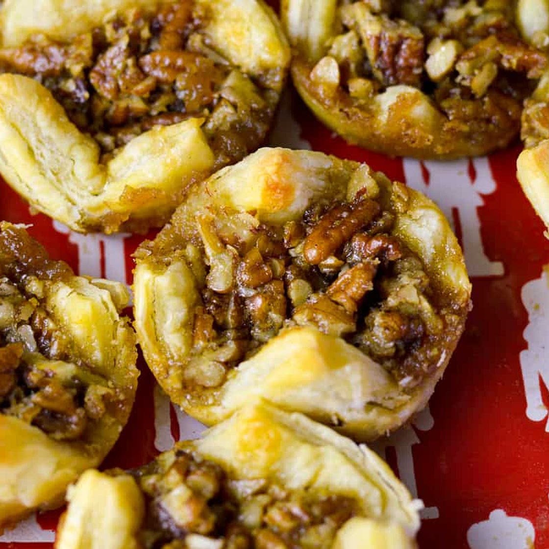 Maple-Bourbon Pecan Pie Puffs (no Corn Syrup)