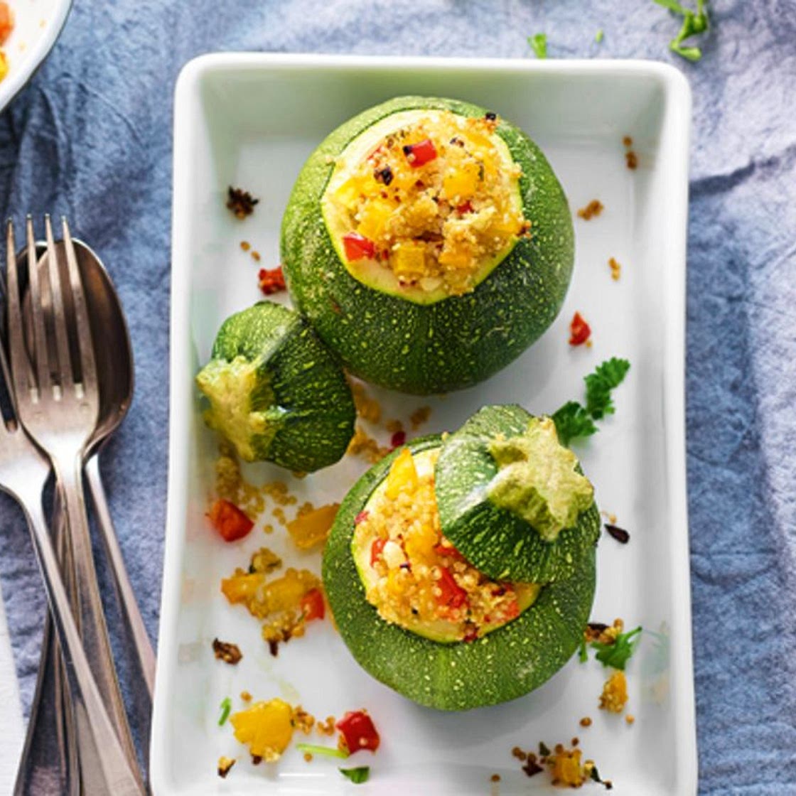 Gefüllte Zucchini aus dem Ofen