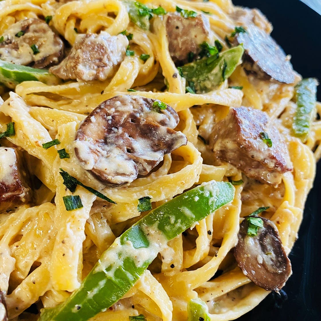 Philly Cheesesteak Pasta