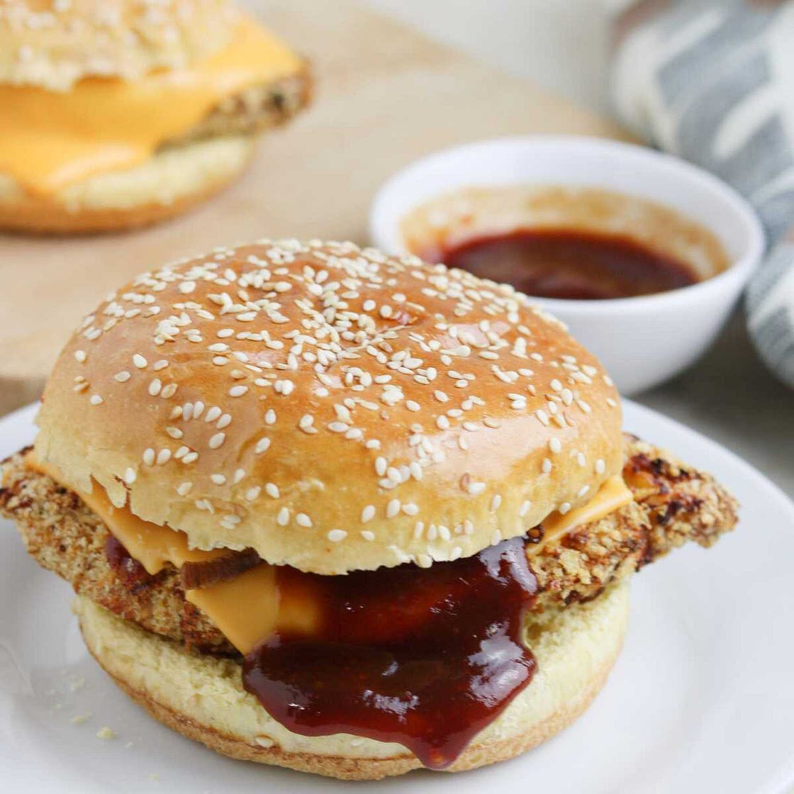Crispy Air Fryer Chicken Katsu Sandwich