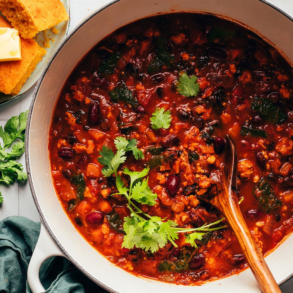 1-Pot Pumpkin Turkey Chili (Freezer-Friendly!)