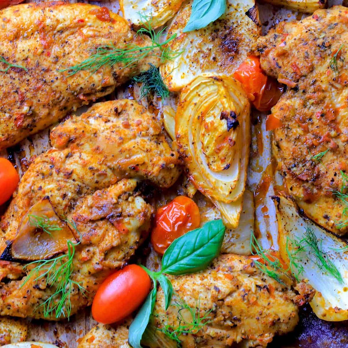 Baked Italian Chicken with Fennel (Easy Low Carb Recipe)